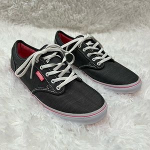VANS Era Charcoal Gray & Pink Skate Shoes Women’s Size 7.5